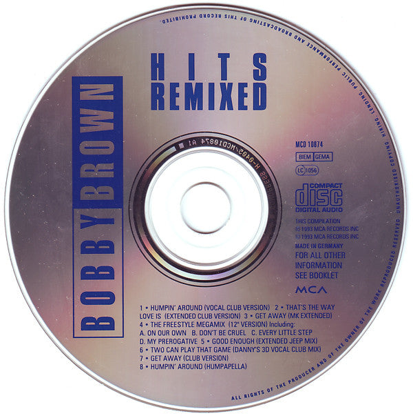 Bobby Brown : Hits Remixed (CD, Comp)