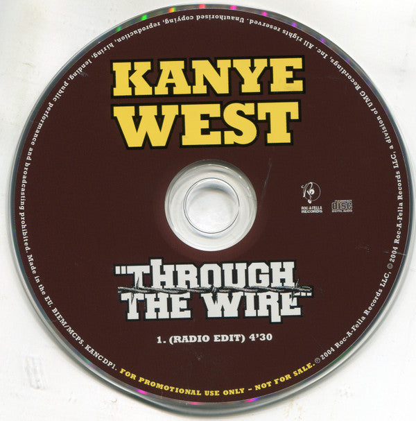 Kanye West : Through The Wire (CD, Single, Promo, Car)