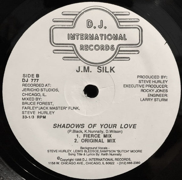 J.M. Silk : Shadows Of Your Love (12", Single, Pic)