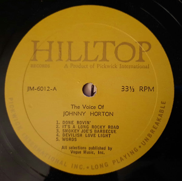 Johnny Horton : The Voice Of Johnny Horton (LP, Comp, Mono)