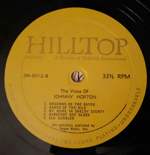 Johnny Horton : The Voice Of Johnny Horton (LP, Comp, Mono)