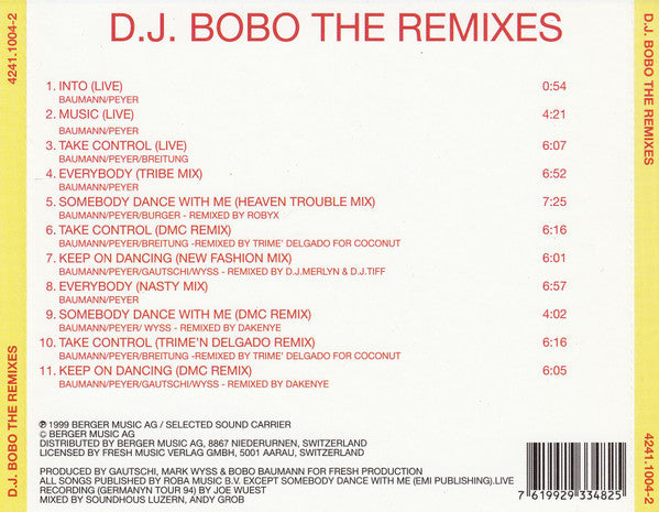 DJ BoBo : The Remixes (CD, Comp)