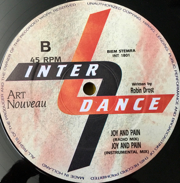 Art Nouveau (7) : Joy And Pain (12", Maxi)