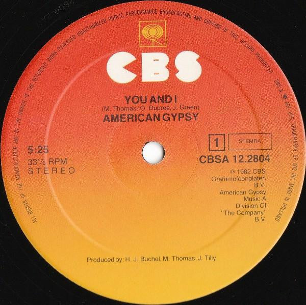 American Gypsy : You And I (Extended Version) (12", Maxi)