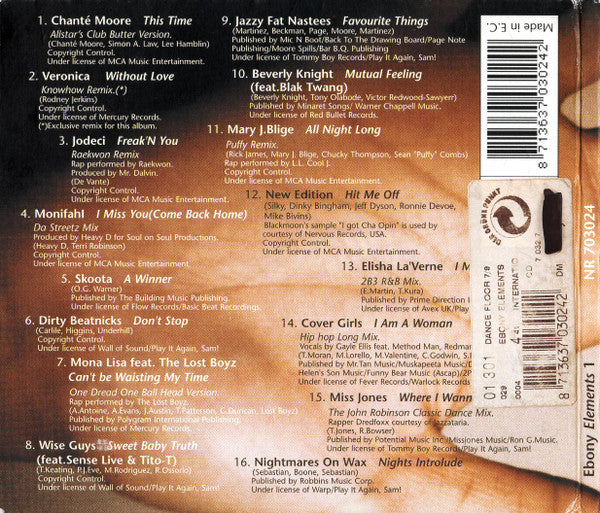 Various : Ebony Elements 1 (CD, Comp, Mixed)