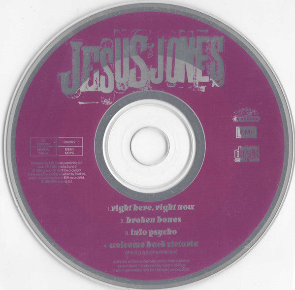 Jesus Jones : Right Here, Right Now (CD, Single)