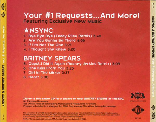 *NSYNC / Britney Spears : Your #1 Requests...And More! (CD, Comp)