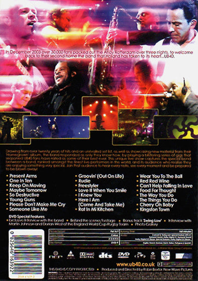 UB40 : Homegrown In Holland Live (DVD-V, Copy Prot., Multichannel, PAL, dts)
