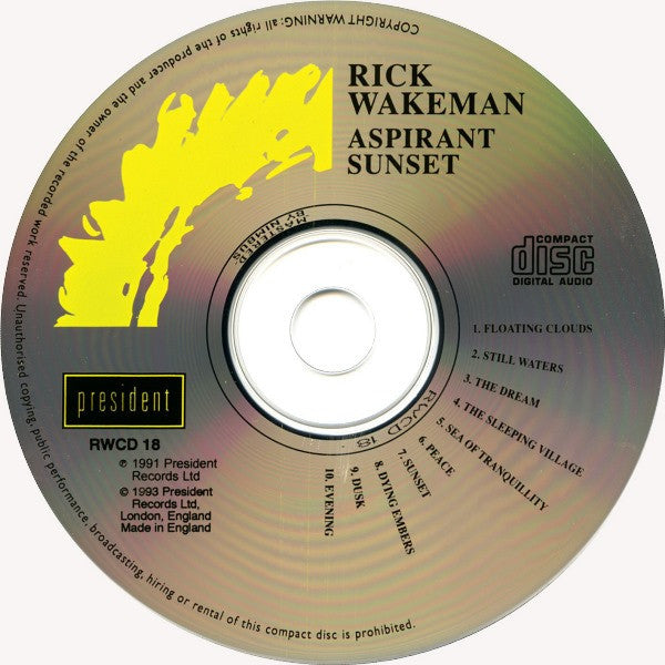 Rick Wakeman : Aspirant Sunset (CD, Album, RE)