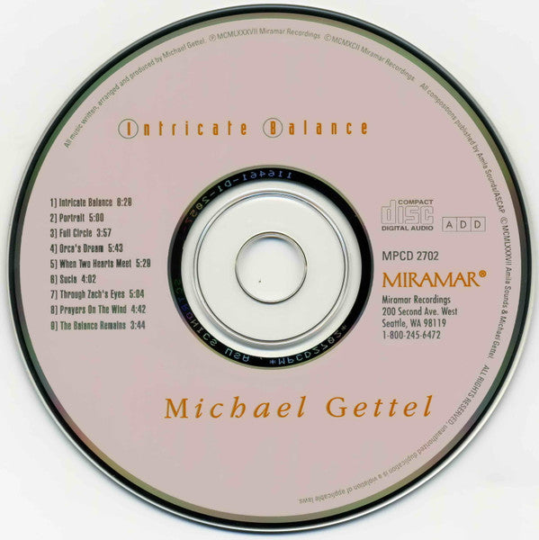 Michael Gettel : Intricate Balance (CD, Album)