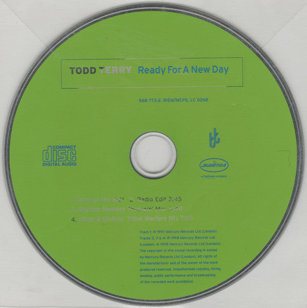 Todd Terry : Ready For A New Day (CD, Maxi)