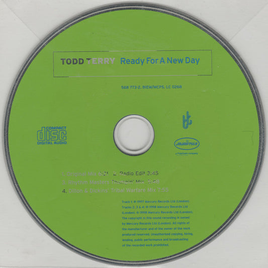 Todd Terry : Ready For A New Day (CD, Maxi)