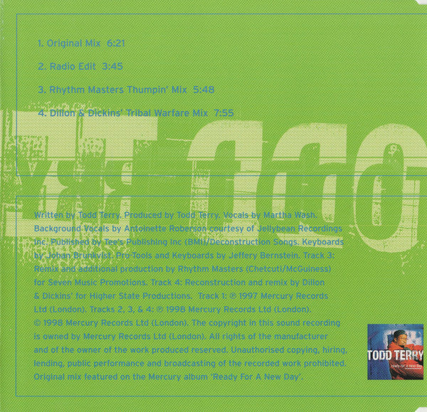 Todd Terry : Ready For A New Day (CD, Maxi)