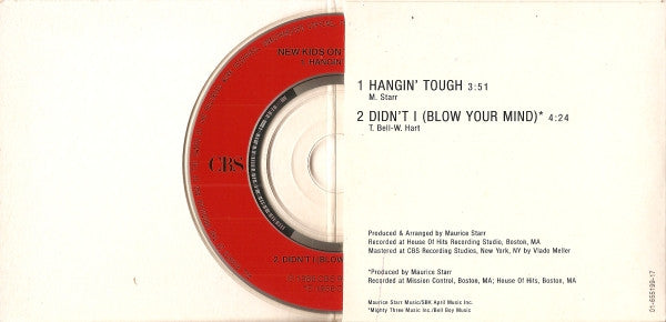 New Kids On The Block : Hangin' Tough (CD, Mini, Single)