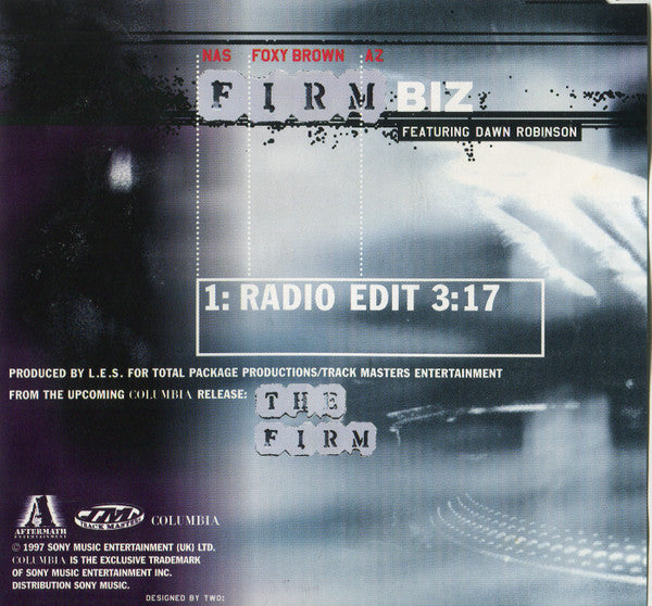 The Firm (6) Featuring Dawn Robinson : Firm Biz (CD, Single, Promo)