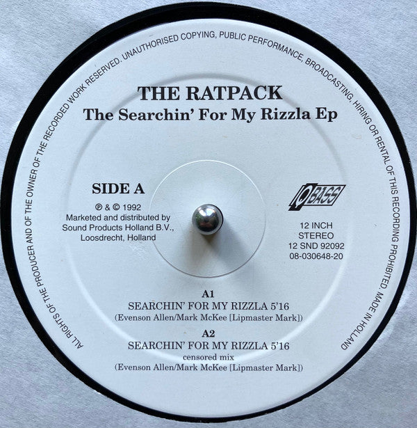 Ratpack : The Searchin' For My Rizla EP (12", EP)