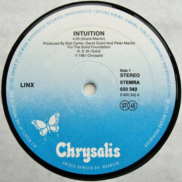 Linx : Intuition (12", Single)