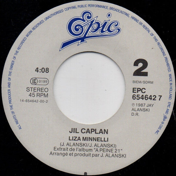 Jil Caplan : Tard Dans La Nuit (7", Single)