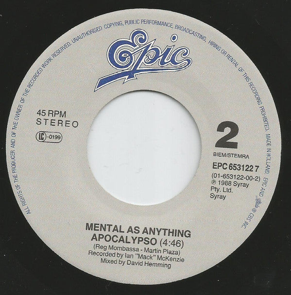 Mental As Anything : Rock And Roll Music (7")
