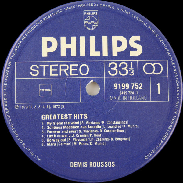 Demis Roussos : Greatest Hits (LP, Comp)