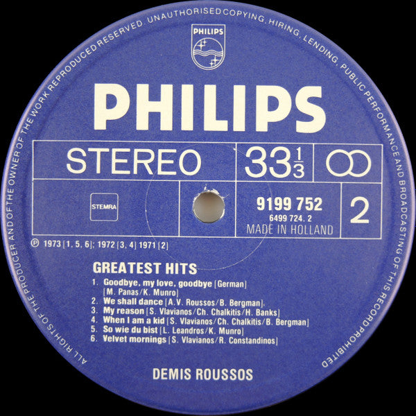 Demis Roussos : Greatest Hits (LP, Comp)