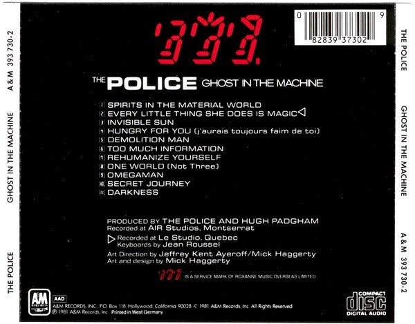 The Police : Ghost In The Machine (CD, Album, RE)