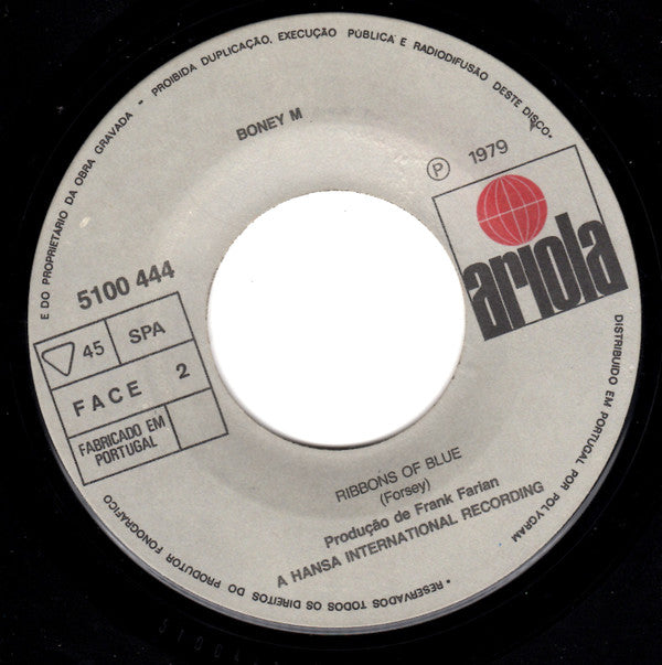 Boney M. : Hooray! Hooray! It's A Holi-Holiday (7", Single)