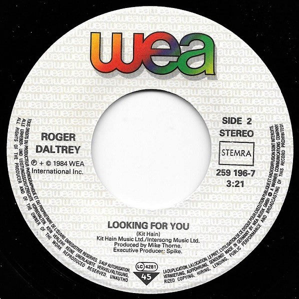 Roger Daltrey : Would A Stranger Do (7", Single)