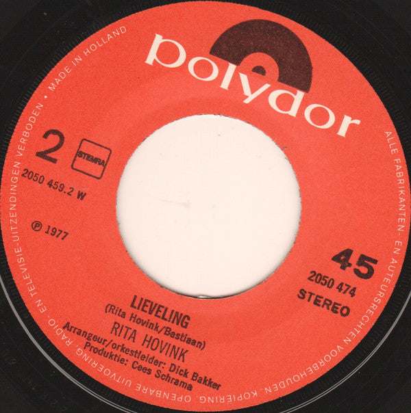 Rita Hovink : Antonio (7", Single)