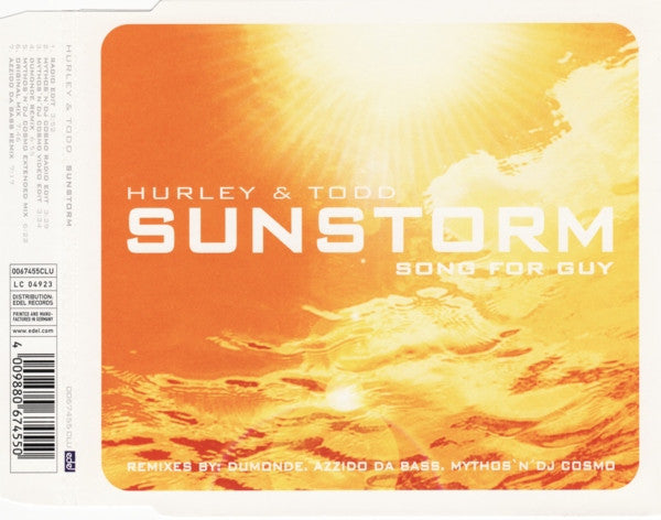 Hurley & Todd : Sunstorm (Song For Guy) (CD, Maxi)