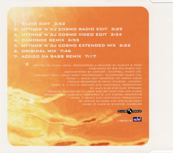 Hurley & Todd : Sunstorm (Song For Guy) (CD, Maxi)