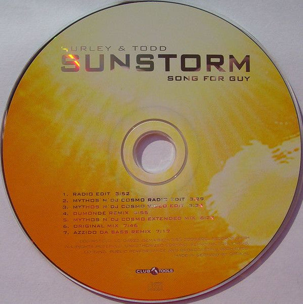 Hurley & Todd : Sunstorm (Song For Guy) (CD, Maxi)