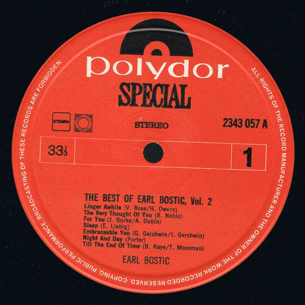 Earl Bostic : The Best Of Earl Bostic Vol. 2 (LP, Comp)