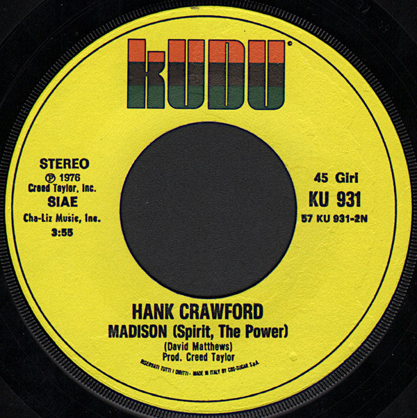 Hank Crawford : I Hear A Symphony (7")