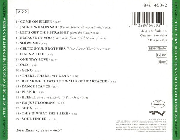 Dexys Midnight Runners : The Very Best Of Dexys Midnight Runners (CD, Comp, RE)