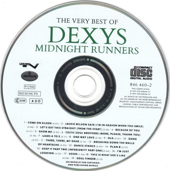Dexys Midnight Runners : The Very Best Of Dexys Midnight Runners (CD, Comp, RE)