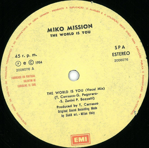 Miko Mission : The World Is You (12")