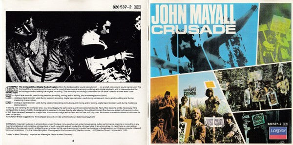John Mayall & The Bluesbreakers : Crusade (CD, Album, RE)