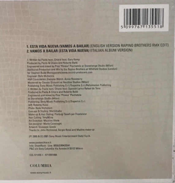 Paola & Chiara : Esta Vida Nueva (Vamos A Bailar) (CD, Single)