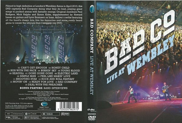 Bad Company (3) : Live At Wembley (DVD-V, NTSC)
