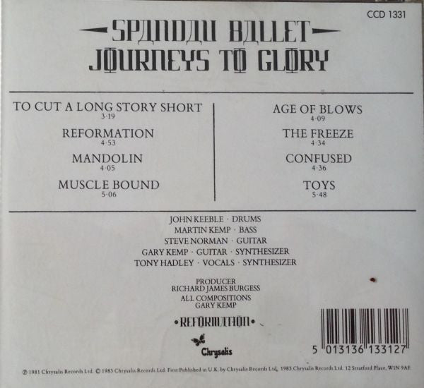Spandau Ballet : Journeys To Glory (CD, Album)