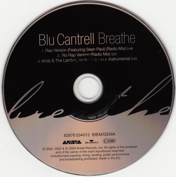 Blu Cantrell : Breathe (CD, Maxi)