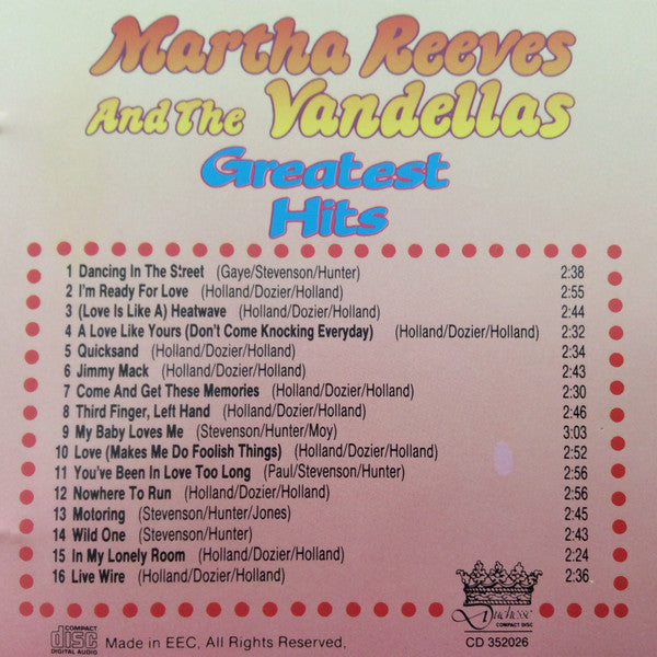 Martha Reeves & The Vandellas : Greatest Hits (CD, Comp)