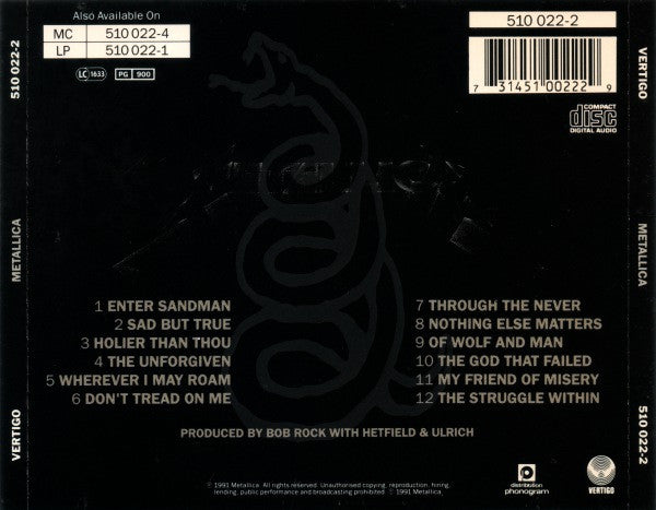 Metallica : Metallica (CD, Album, RE, PMD)
