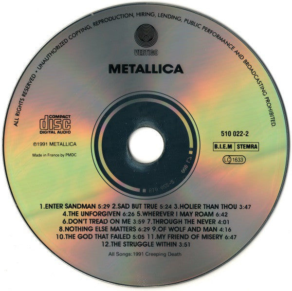 Metallica : Metallica (CD, Album, RE, PMD)