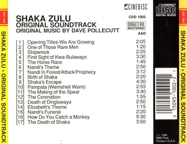 Dave Pollecutt : Shaka Zulu (Original Soundtrack) (CD, Album)