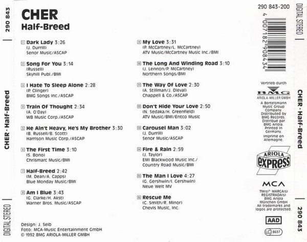 Cher : Half-Breed (CD, Comp)