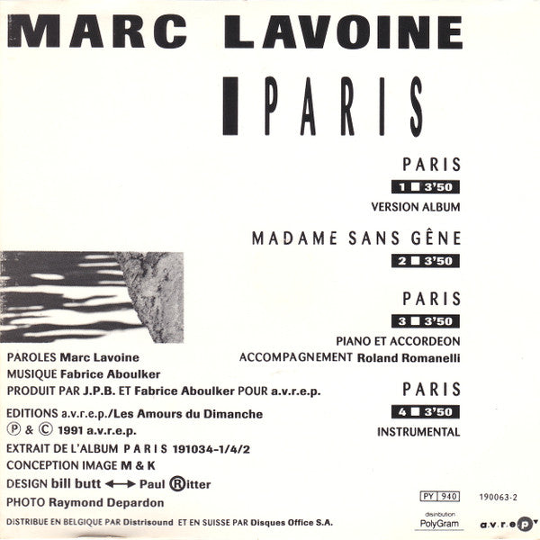 Marc Lavoine : Paris (CD, Maxi)