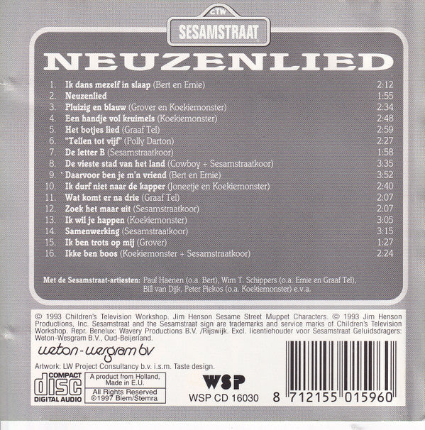 Sesamstraat : Neuzenlied En Andere Hits Uit Sesamstraat (CD, Album, Comp, RE)