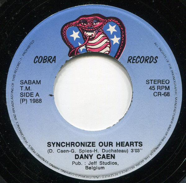 Dany Caen : Synchronize Our Hearts (7", Single)